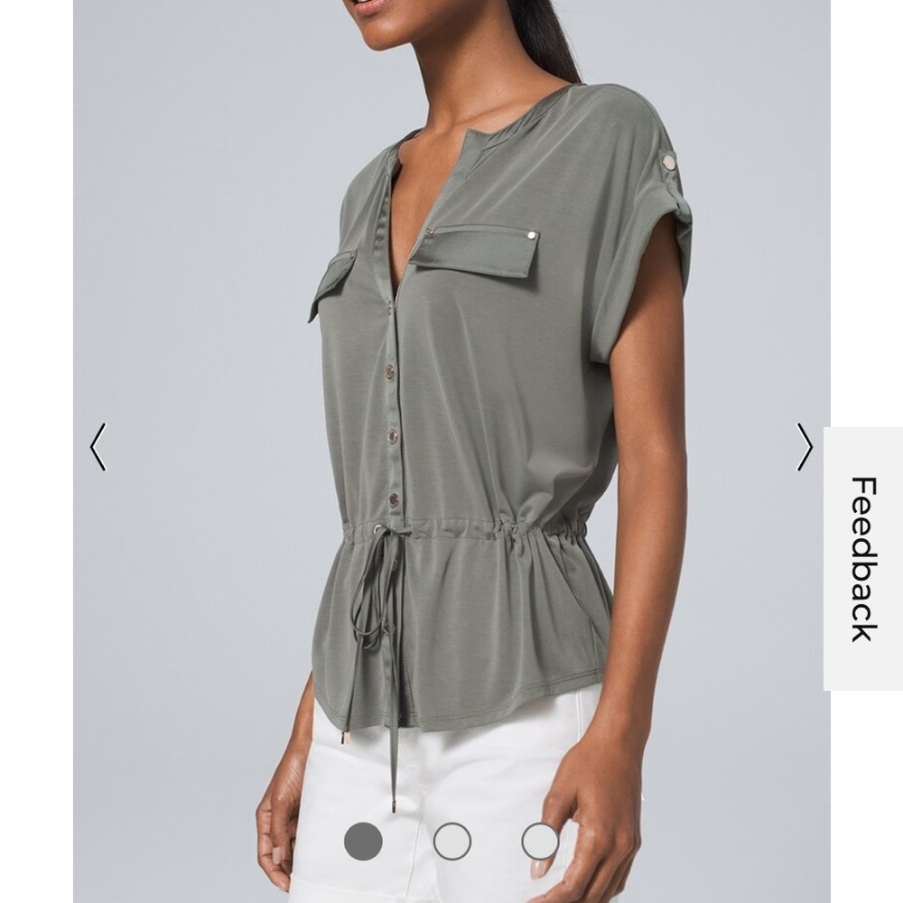 NWT WHBM sand wash utility top - brand new still in original packaging size XL